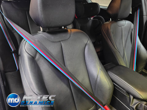 BMW 1-SERIES F20 / F21 COMPETITION WIDE STRIPE SEAT BELTS - FITTING BASED ON EXCHANGE SERVICE