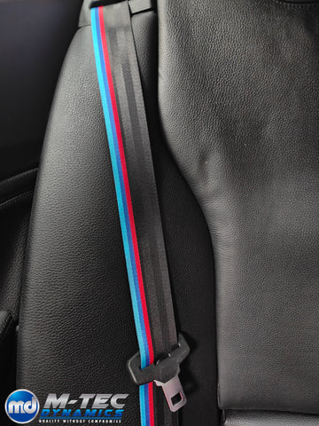 BMW 4-SERIES F32 / F82 M4 COMPETITION WIDE STRIPE SEAT BELTS - FITTING BASED ON EXCHANGE SERVICE