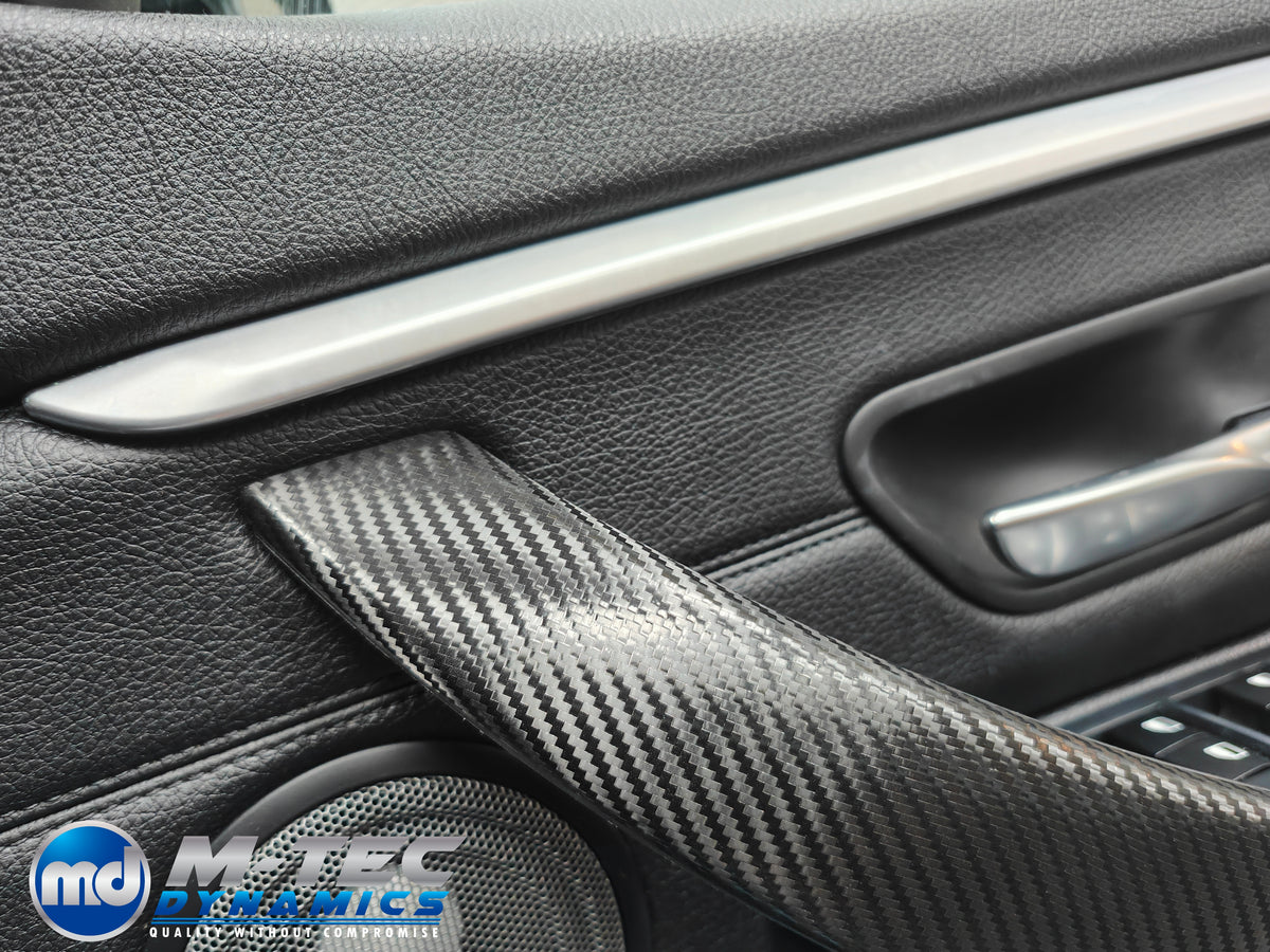 WRAPPING SERVICE - BMW F3X INTERIOR TRIM SET - TEXTURED CARBON / SILVER ACCENT - (F30 F31 F32 F33 F36)