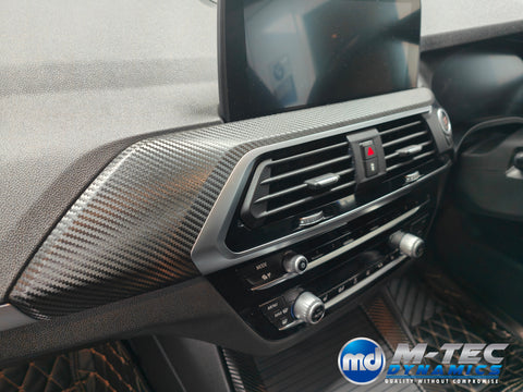 BMW G01 X3 / G02 X4 INTERIOR TRIM SET WRAPPING SERVICE - TEXTURED BLACK CARBON