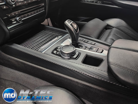 WRAPPING SERVICE - BMW X5 F15 INTERIOR TRIM SET - PERFORMANCE STYLE 3D CARBON / ALCANTARA / GLOSS BLACK ACCENTS
