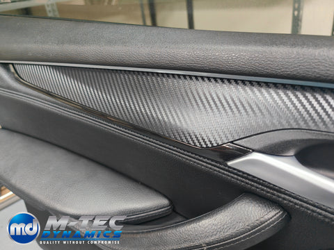 WRAPPING SERVICE - BMW X5 F15 INTERIOR TRIM SET - PERFORMANCE STYLE 3D CARBON / ALCANTARA / GLOSS BLACK ACCENTS