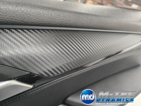 WRAPPING SERVICE - BMW X5 F15 INTERIOR TRIM SET - PERFORMANCE STYLE 3D CARBON / ALCANTARA / GLOSS BLACK ACCENTS