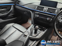 WRAPPING SERVICE - BMW F3X INTERIOR TRIM SET - 3D CARBON / ALCANTARA / BLUE ACCENT - (F30 F31 F32 F33 F36)