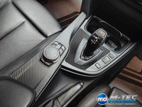 WRAPPING SERVICE - BMW F3X INTERIOR TRIM SET - 3D CARBON / ALCANTARA / BLUE ACCENT - (F30 F31 F32 F33 F36)
