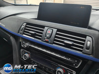 WRAPPING SERVICE - BMW F3X INTERIOR TRIM SET - 3D CARBON / ALCANTARA / BLUE ACCENT - (F30 F31 F32 F33 F36)