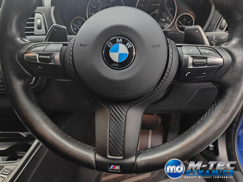 WRAPPING SERVICE - BMW F3X F8X CUSTOM INTERIOR TRIM SET - ALCANTARA / BLUE / 3D CARBON