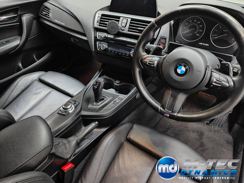 WRAPPING SERVICE - BMW F2X INTERIOR TRIM SET - PERFORMANCE STYLE / DEEP TEXTURED GLOSSY CARBON (MTD-TEX) - F20 F21 F22 F23