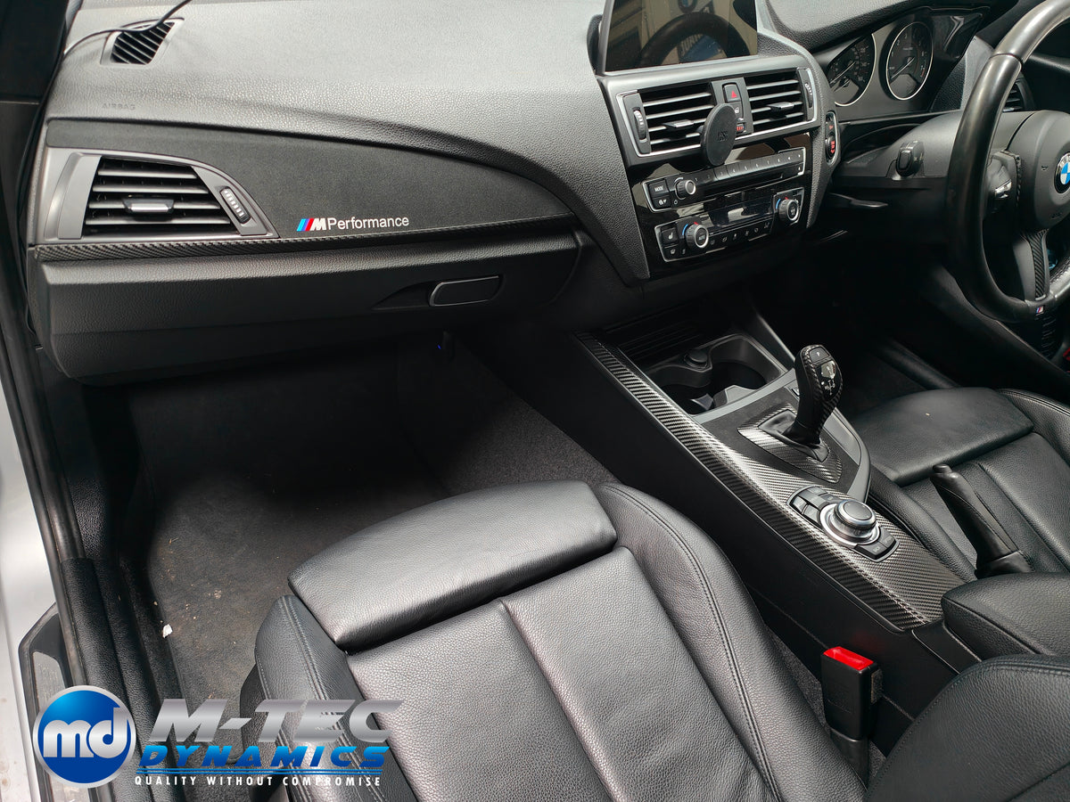 WRAPPING SERVICE - BMW F2X INTERIOR TRIM SET - PERFORMANCE STYLE / TEXTURED CARBON- F20 F21 F22 F23