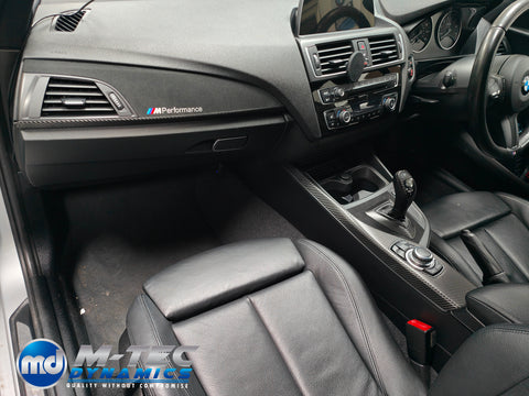 WRAPPING SERVICE - BMW F2X INTERIOR TRIM SET - PERFORMANCE STYLE / DEEP TEXTURED GLOSSY CARBON (MTD-TEX) - F20 F21 F22 F23