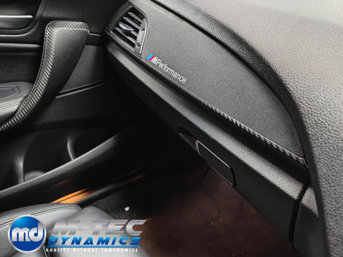 WRAPPING SERVICE - BMW F2X INTERIOR TRIM SET - PERFORMANCE STYLE / DEEP TEXTURED GLOSSY CARBON (MTD-TEX) - F20 F21 F22 F23