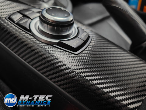 WRAPPING SERVICE - BMW F2X INTERIOR TRIM SET - PERFORMANCE STYLE / DEEP TEXTURED GLOSSY CARBON (MTD-TEX) - F20 F21 F22 F23