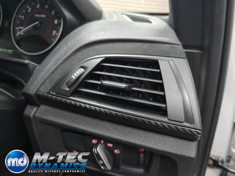 WRAPPING SERVICE - BMW F2X INTERIOR TRIM SET - PERFORMANCE STYLE / DEEP TEXTURED GLOSSY CARBON (MTD-TEX) - F20 F21 F22 F23