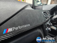 WRAPPING SERVICE - BMW F36 GRAN COUPE INTERIOR TRIM SET & DOOR ACCENTS - PERFORMANCE STYLE / DEEP TEXTURED GLOSSY CARBON (MTD-TEX)