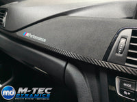 WRAPPING SERVICE - BMW F36 GRAN COUPE INTERIOR TRIM SET & DOOR ACCENTS - PERFORMANCE STYLE / DEEP TEXTURED GLOSSY CARBON (MTD-TEX)