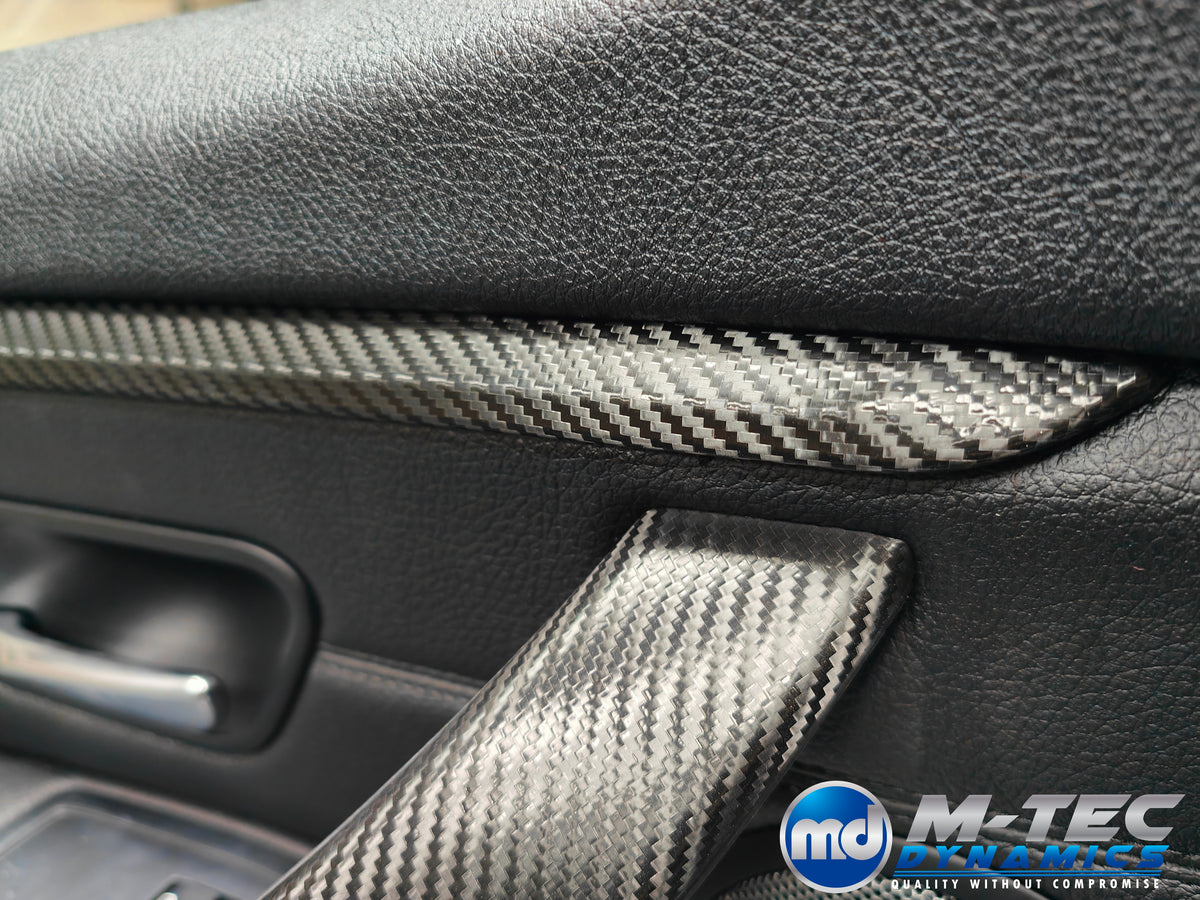 WRAPPING SERVICE - BMW F36 GRAN COUPE INTERIOR TRIM SET & DOOR ACCENTS - PERFORMANCE STYLE / DEEP TEXTURED GLOSSY CARBON (MTD-TEX)