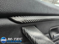 WRAPPING SERVICE - BMW F36 GRAN COUPE INTERIOR TRIM SET & DOOR ACCENTS - PERFORMANCE STYLE / DEEP TEXTURED GLOSSY CARBON (MTD-TEX)