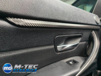 WRAPPING SERVICE - BMW F36 GRAN COUPE INTERIOR TRIM SET & DOOR ACCENTS - PERFORMANCE STYLE / DEEP TEXTURED GLOSSY CARBON (MTD-TEX)