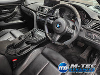 WRAPPING SERVICE - BMW F36 GRAN COUPE INTERIOR TRIM SET & DOOR ACCENTS - PERFORMANCE STYLE / DEEP TEXTURED GLOSSY CARBON (MTD-TEX)