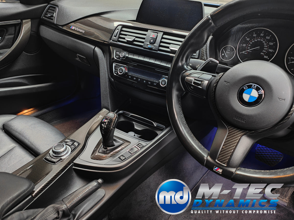 WRAPPING SERVICE - BMW F3X INTERIOR TRIM SET - HIGH GLOSS CARBON - (F30 F31 F32 F33 F36)