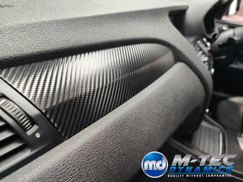 BMW X3 F25 / X4 F26 INTERIOR TRIM SET WRAPPING SERVICE - DEEP TEXTURED CARBON (MTD-TEX)