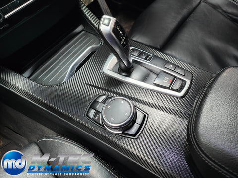 BMW X3 F25 / X4 F26 INTERIOR TRIM SET WRAPPING SERVICE - DEEP TEXTURED CARBON (MTD-TEX)