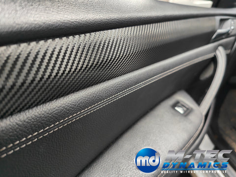 BMW X3 F25 / X4 F26 INTERIOR TRIM SET WRAPPING SERVICE - DEEP TEXTURED CARBON (MTD-TEX)