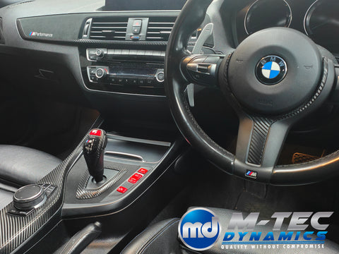 BMW F20 F21 F22 F23 LCI-2 PERFORMANCE STYLE INTERIOR TRIM SET - DEEP TEXTURED GLOSSY CARBON (MTD-TEX) - WRAPPING SERVICE