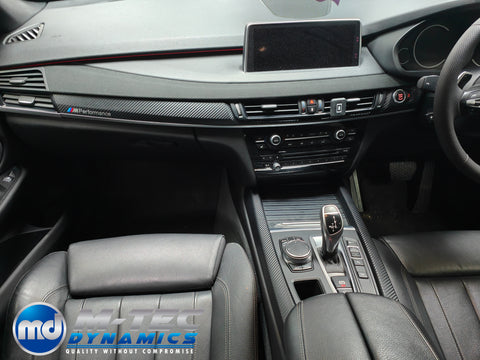 WRAPPING SERVICE - BMW X5 F15 INTERIOR TRIM SET - PERFORMANCE STYLE 3D CARBON / ALCANTARA