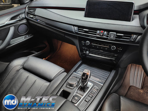 WRAPPING SERVICE - BMW X5 F15 INTERIOR TRIM SET - PERFORMANCE STYLE 3D CARBON / ALCANTARA