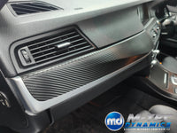 WRAPPING SERVICE - BMW F10 F11 INTERIOR TRIM SET - TEXTURED GLOSSY BLACK CARBON