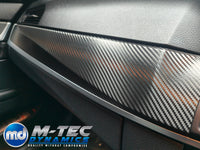 WRAPPING SERVICE - BMW F10 F11 INTERIOR TRIM SET - TEXTURED GLOSSY BLACK CARBON