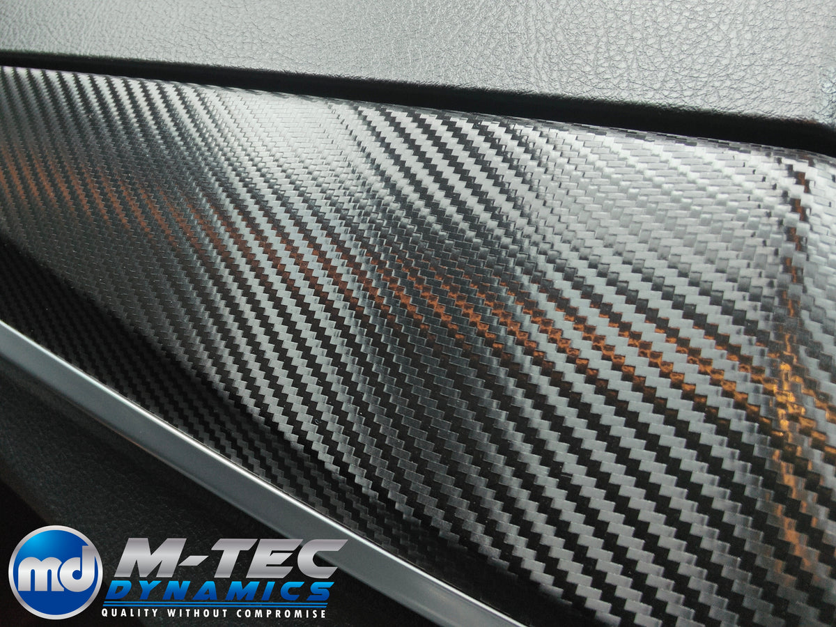 WRAPPING SERVICE - BMW F10 F11 INTERIOR TRIM SET - TEXTURED GLOSSY BLACK CARBON
