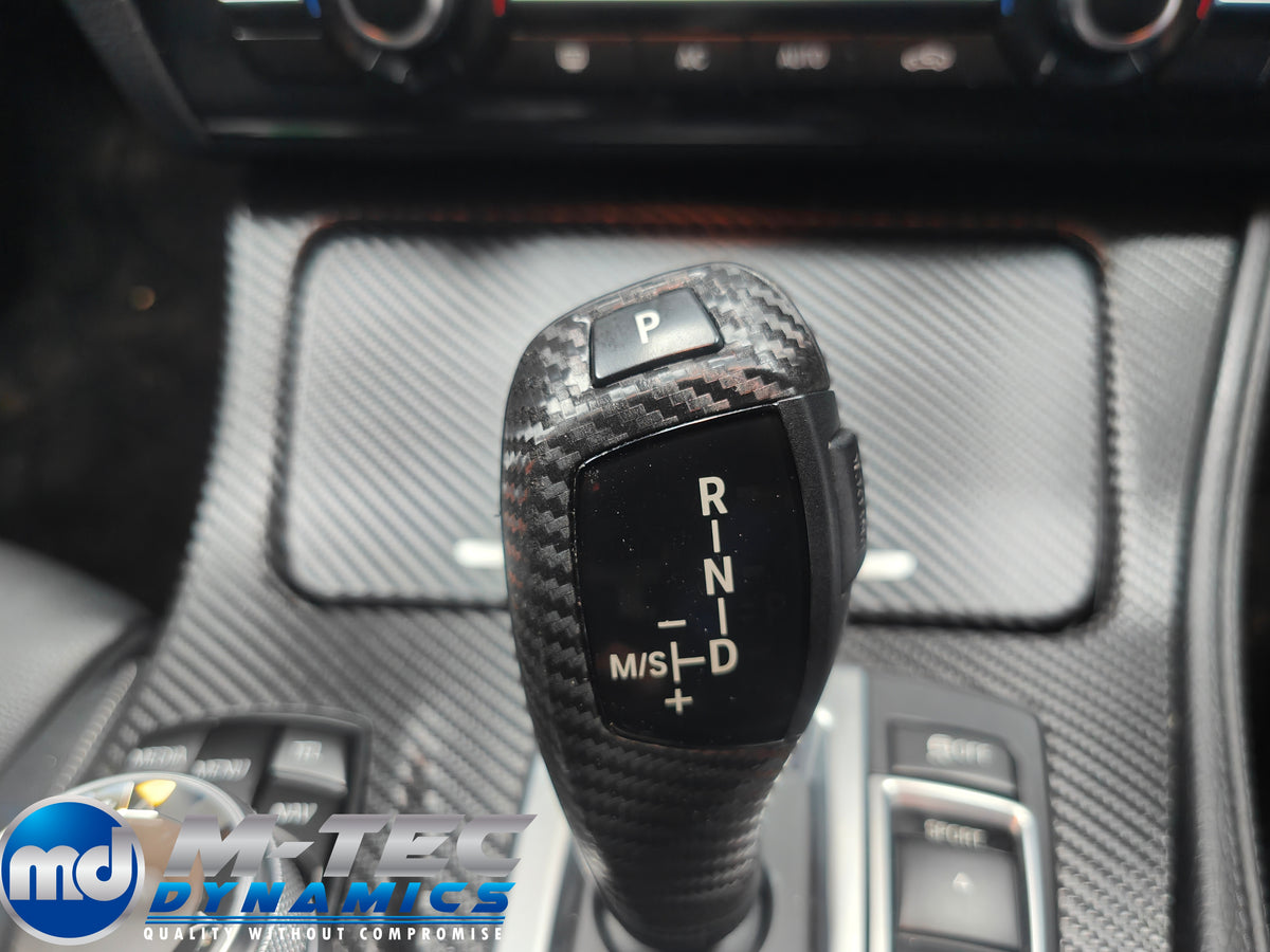 WRAPPING SERVICE - BMW F10 F11 INTERIOR TRIM SET - TEXTURED GLOSSY BLACK CARBON