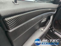 WRAPPING SERVICE - BMW F10 F11 INTERIOR TRIM SET - TEXTURED GLOSSY BLACK CARBON