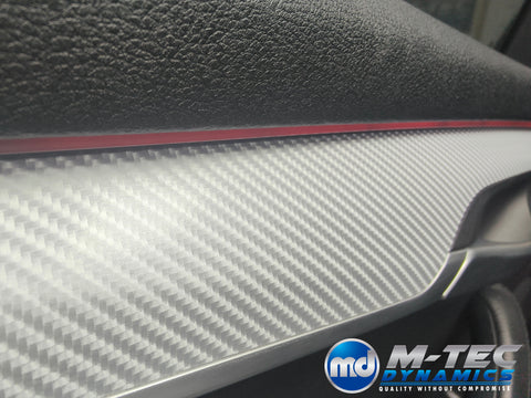 BMW X5 F15 INTERIOR TRIM SET WRAPPING SERVICE - 4D SILVER CARBON