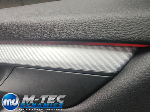 BMW X5 F15 INTERIOR TRIM SET WRAPPING SERVICE - 4D SILVER CARBON