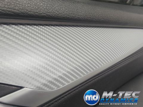 BMW X5 F15 INTERIOR TRIM SET WRAPPING SERVICE - 4D SILVER CARBON