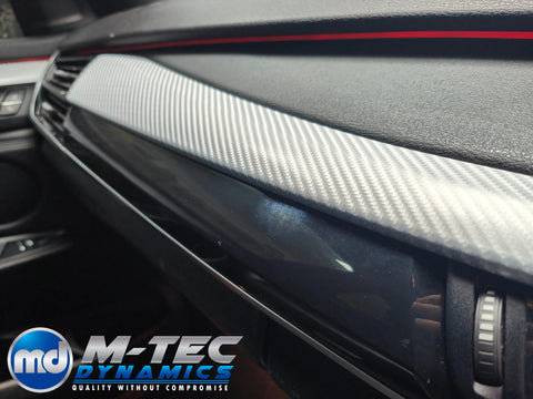 BMW X5 F15 INTERIOR TRIM SET WRAPPING SERVICE - 4D SILVER CARBON