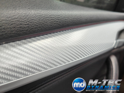 BMW X5 F15 INTERIOR TRIM SET WRAPPING SERVICE - 4D SILVER CARBON