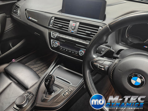 BMW F20 F21 F22 F23 LCI-2 INTERIOR TRIM SET - PREMIUM TEXTURED BLACK CARBON - WRAPPING SERVICE