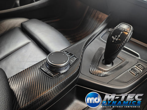 BMW F20 F21 F22 F23 LCI-2 INTERIOR TRIM SET - PREMIUM TEXTURED BLACK CARBON - WRAPPING SERVICE