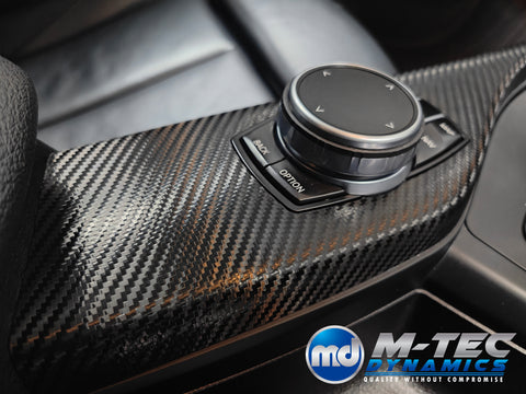 BMW F20 F21 F22 F23 LCI-2 INTERIOR TRIM SET - PREMIUM TEXTURED BLACK CARBON - WRAPPING SERVICE