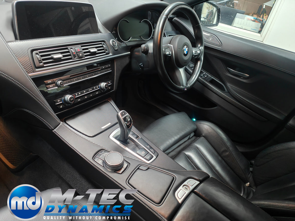 WRAPPING SERVICE - BMW 6-SERIES F06 GRAN COUPE INTERIOR TRIM SET - 3D CARBON