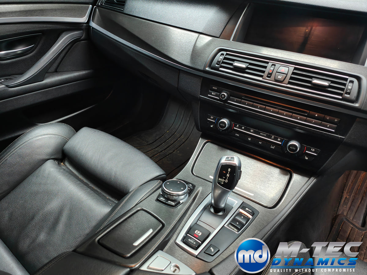 WRAPPING SERVICE - BMW F10 F11 INTERIOR TRIM SET - BLACK BRUSHED ALUMINIUM