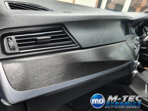 WRAPPING SERVICE - BMW F10 F11 INTERIOR TRIM SET - BLACK BRUSHED ALUMINIUM