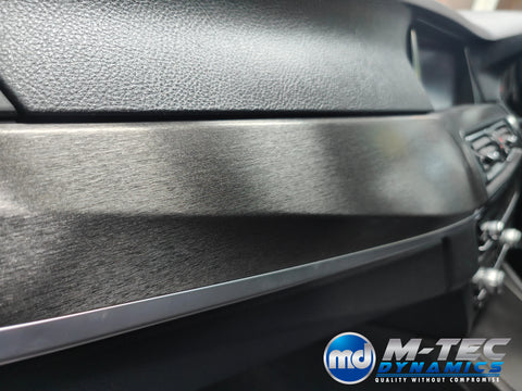 WRAPPING SERVICE - BMW F10 F11 INTERIOR TRIM SET - BLACK BRUSHED ALUMINIUM