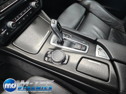 WRAPPING SERVICE - BMW F10 F11 INTERIOR TRIM SET - BLACK BRUSHED ALUMINIUM