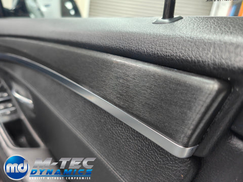 WRAPPING SERVICE - BMW F10 F11 INTERIOR TRIM SET - BLACK BRUSHED ALUMINIUM