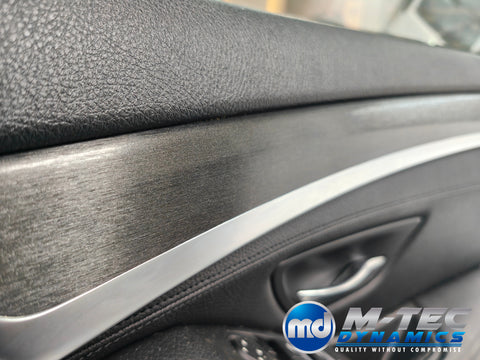 WRAPPING SERVICE - BMW F10 F11 INTERIOR TRIM SET - BLACK BRUSHED ALUMINIUM